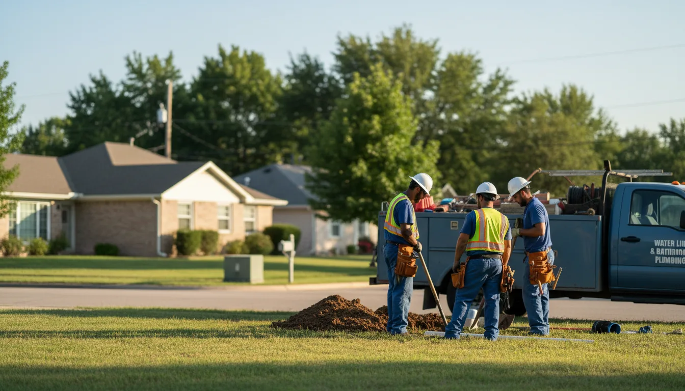 Residential water line and bathroom plumbing service in Dovray, MN